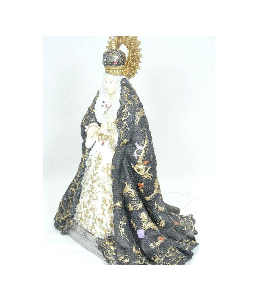 VIRGEN MANTO NEGRO 10 CM.