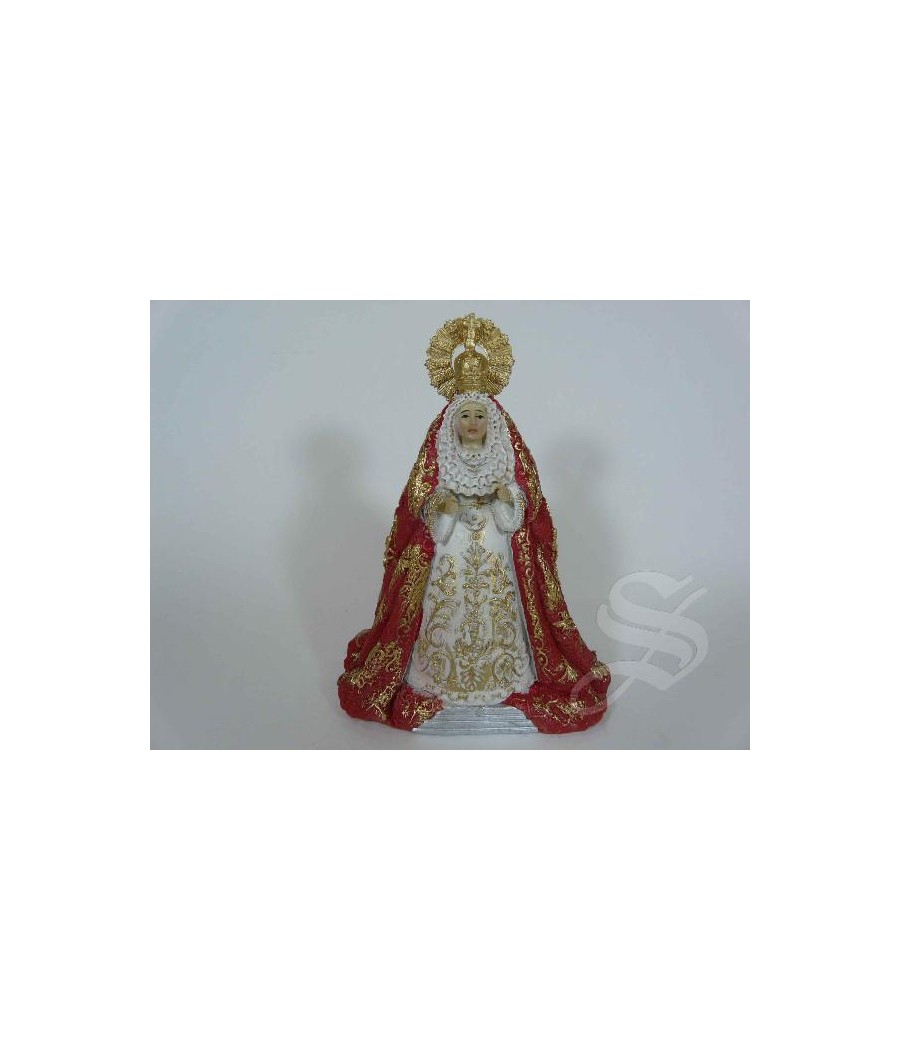VIRGEN MANTO ROJO 10 CM.