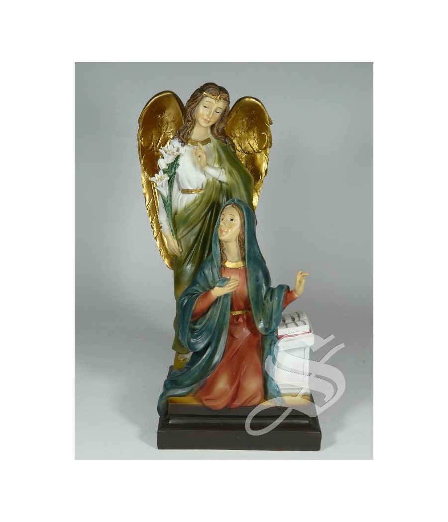 ANUNCIACION DEL ANGEL A LA VIRGEN 20,5 CM. RESINA