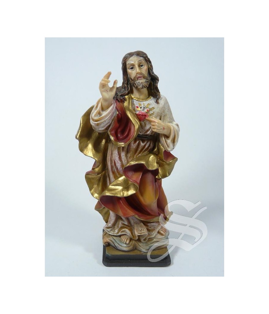 CORAZON DE JESUS 14 CM. RESINA