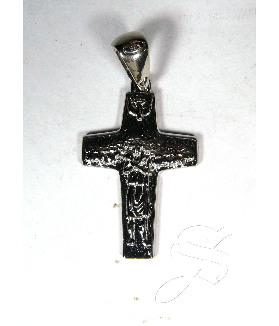 CRUZ BUEN PASTOR PLATA PAPA FRANCISCO 2,2 CM.