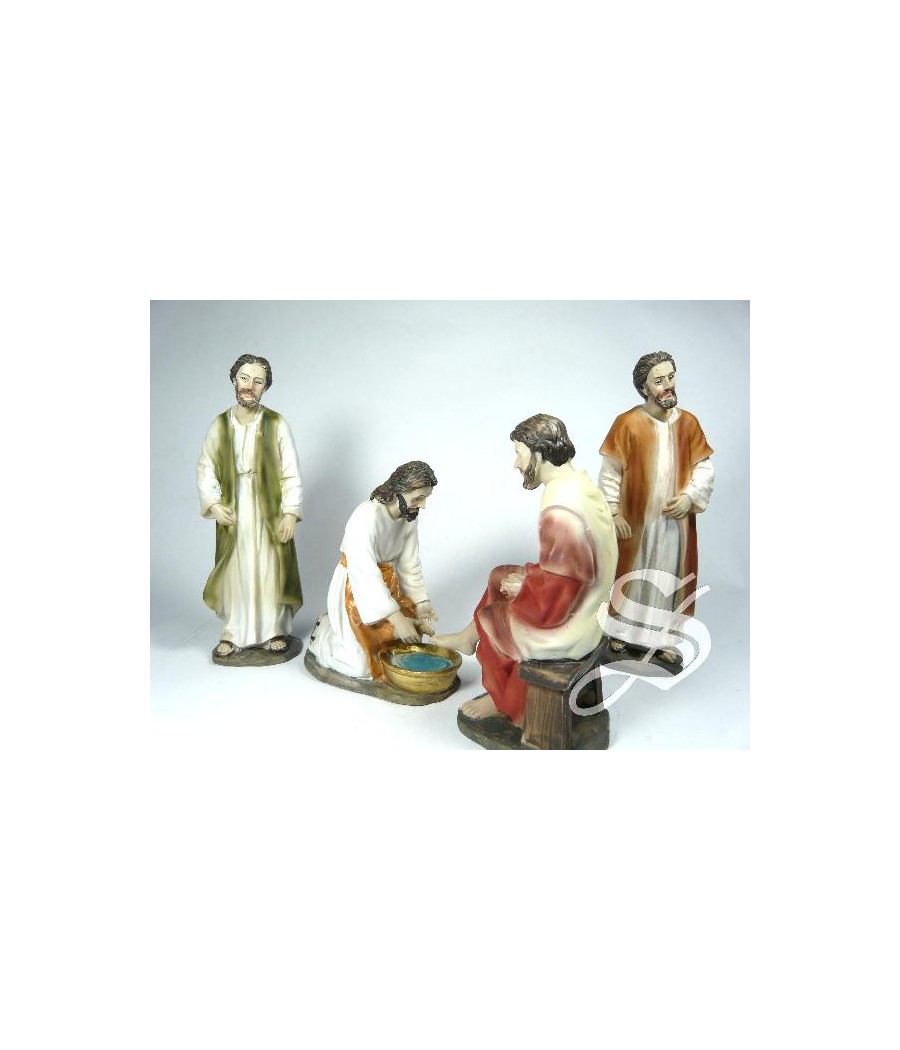 JESUS LAVANDO LOS PIES 12,6 CM. 4 FIGURAS