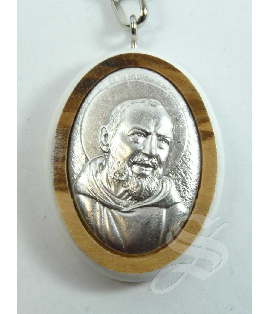 LLAVERO PADRE PIO MADERA