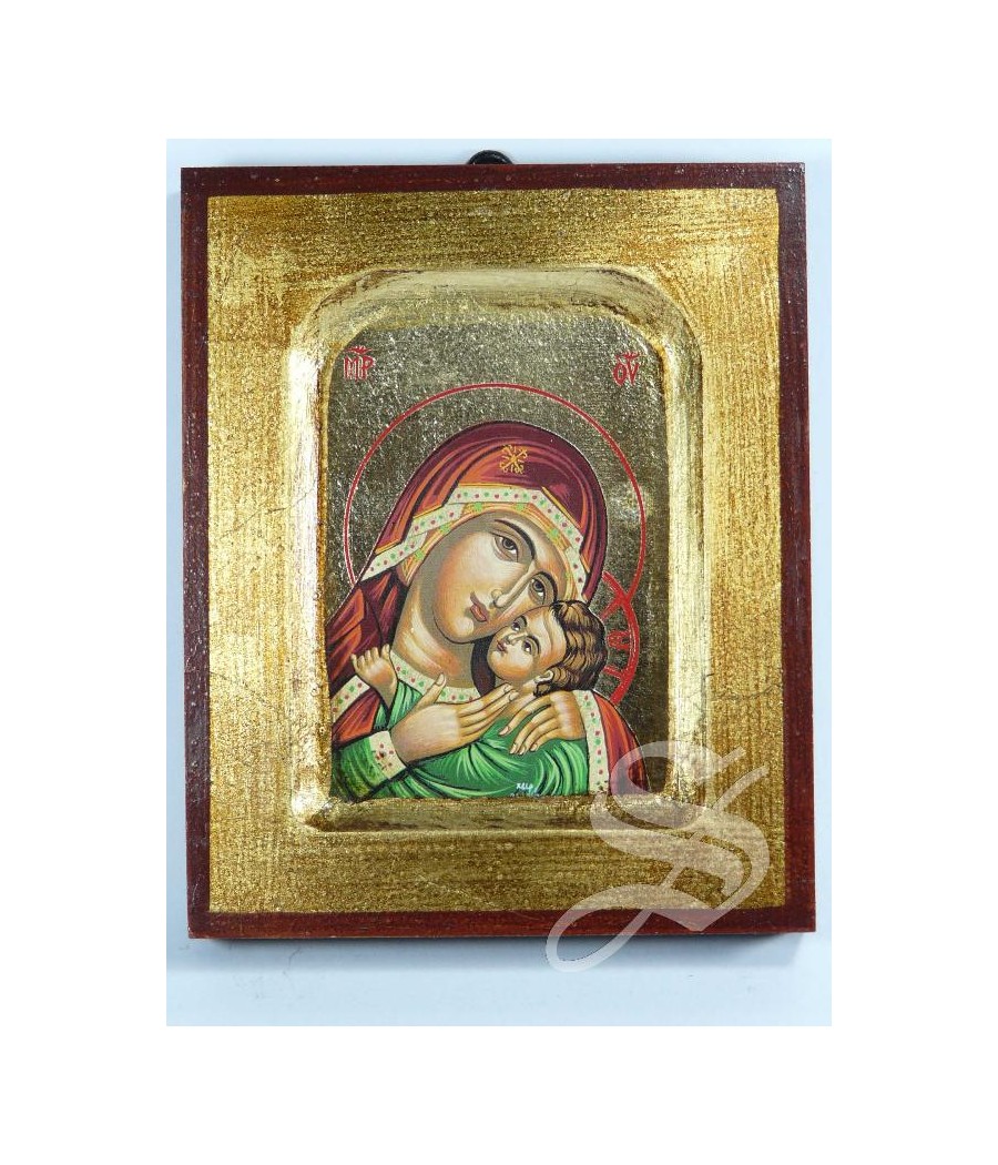 CUADRO ICONO VIRGEN CON NIÑO 10 X 13