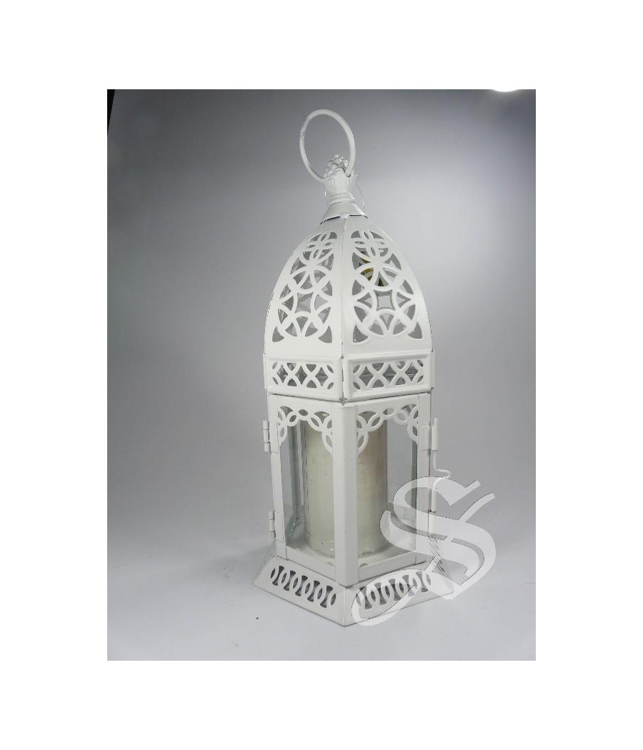 CANDIL ARABE BLANCO 25 X 14 CM FAROL