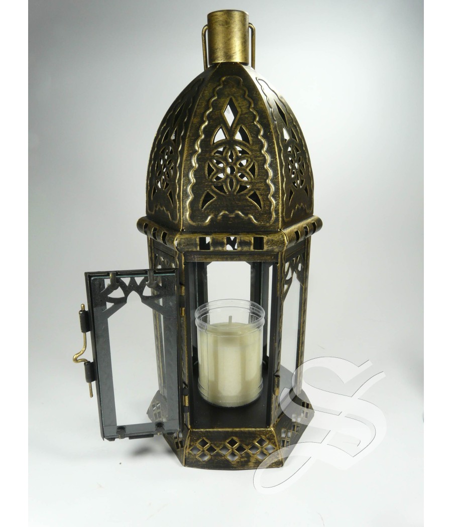 CANDIL ARABE DORADO 30 X 14 CM FAROL