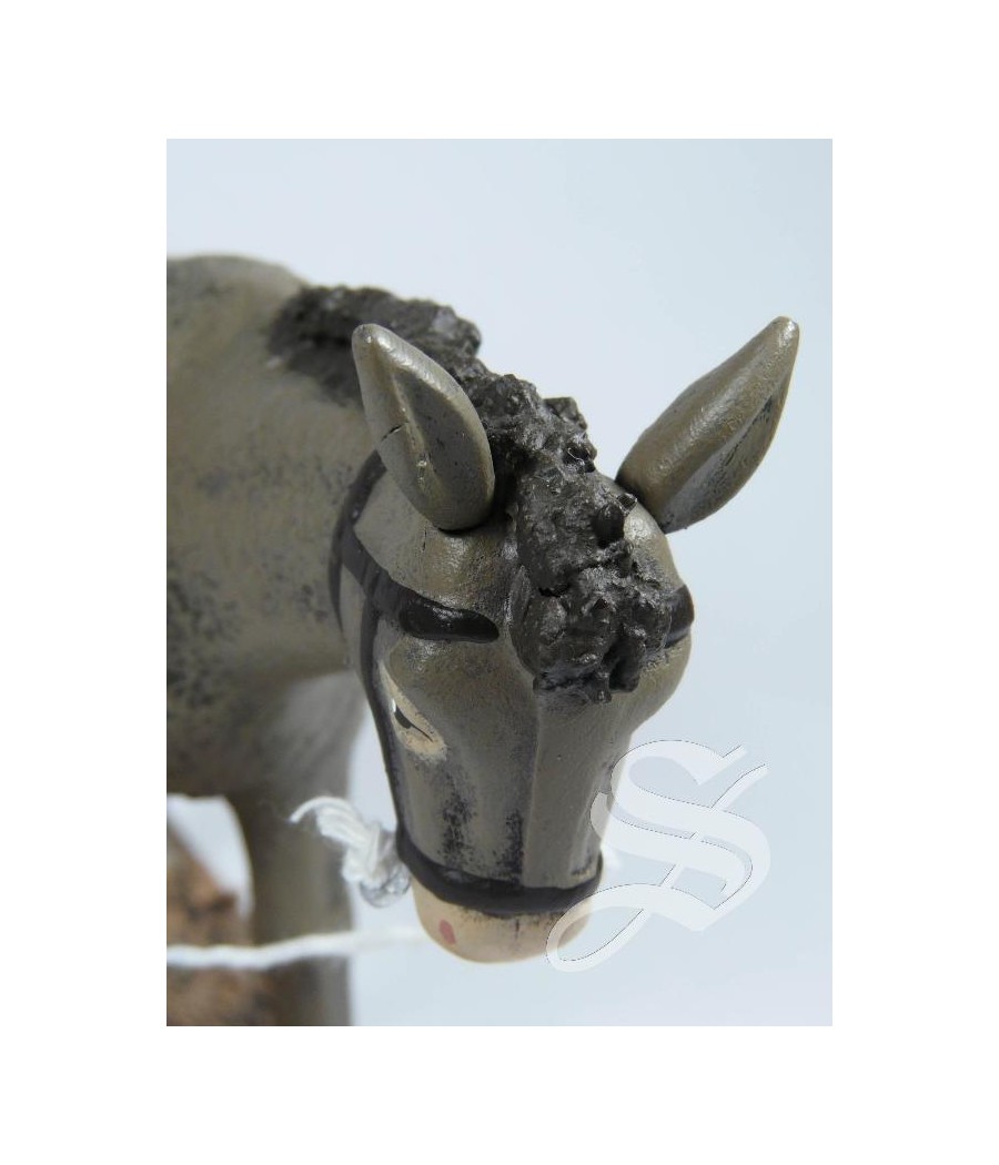 MULA EN PIE 14 CM. BARRO