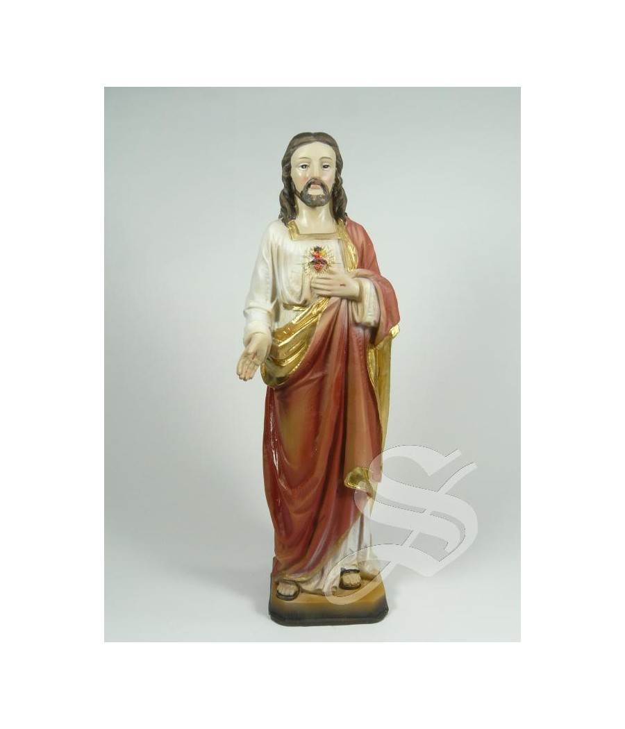 CORAZON DE JESUS 20 CM. RESINA