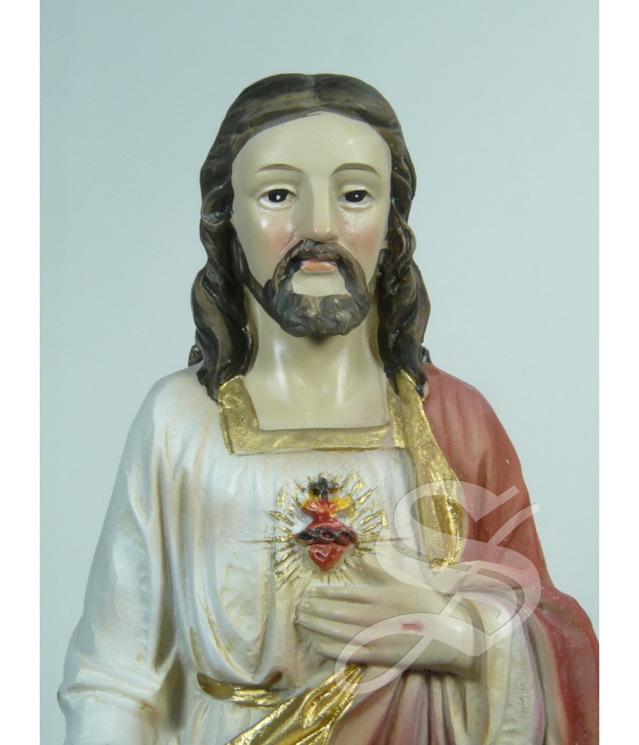 CORAZON DE JESUS 20 CM. RESINA