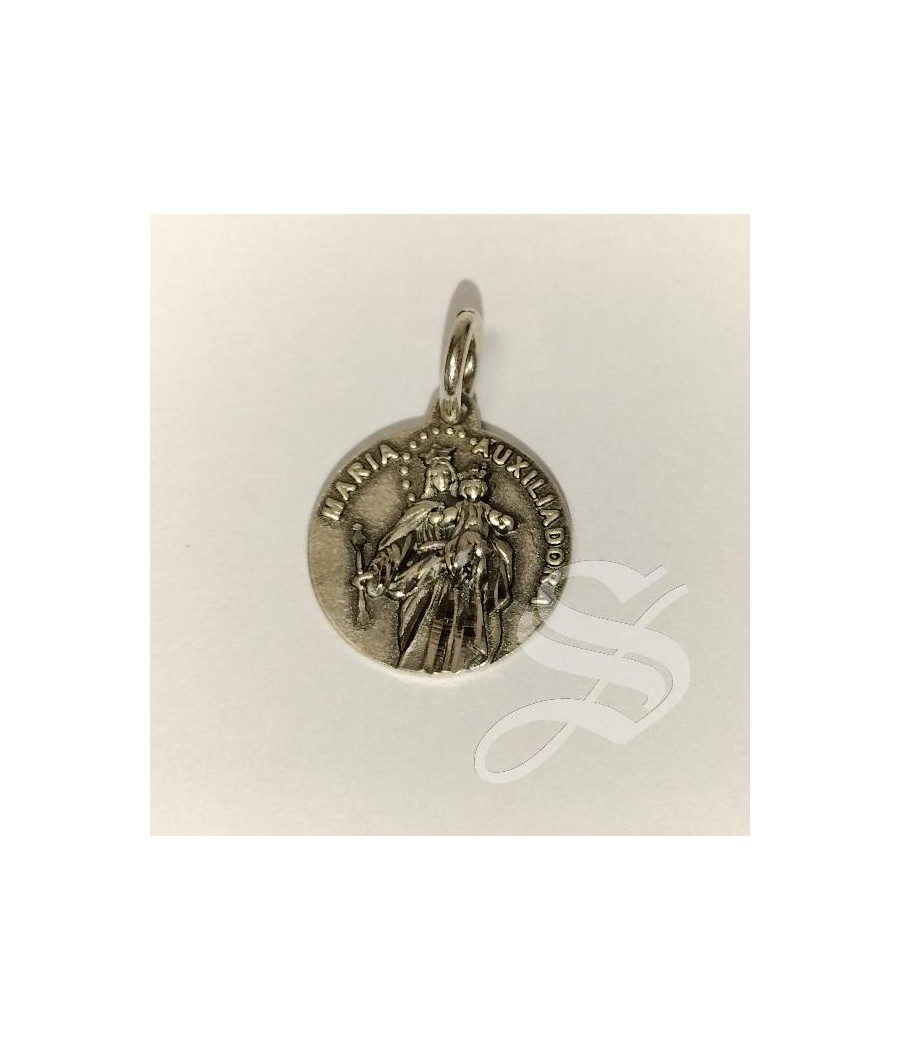 MEDALLA AUXILIADORA PLATA 14 MM.