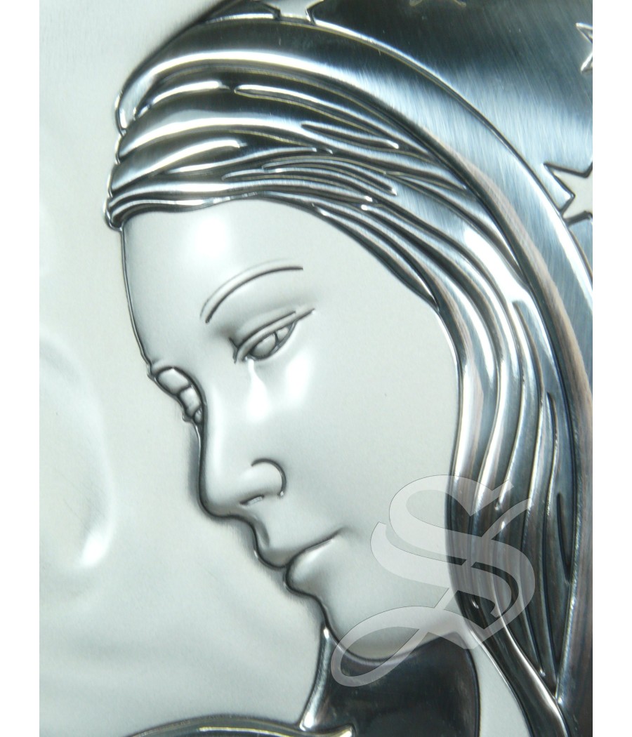 CUADRO OLIVO CON PLATA 19 X 24 CM.