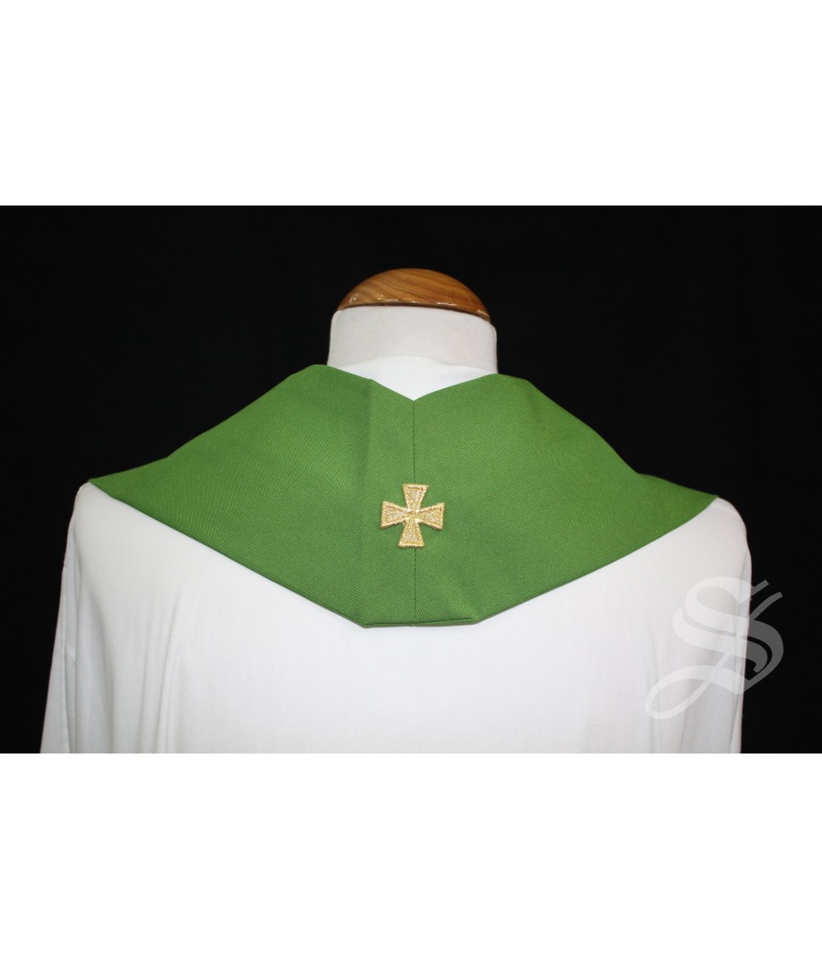 ESTOLA 814 VERDE CRUZ CON ESPIGA DORADA