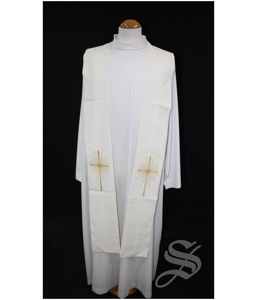 ESTOLA 824 BLANCO CRUZ RAYOS DORADA