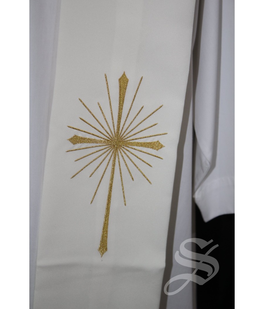 ESTOLA 824 BLANCO CRUZ RAYOS DORADA