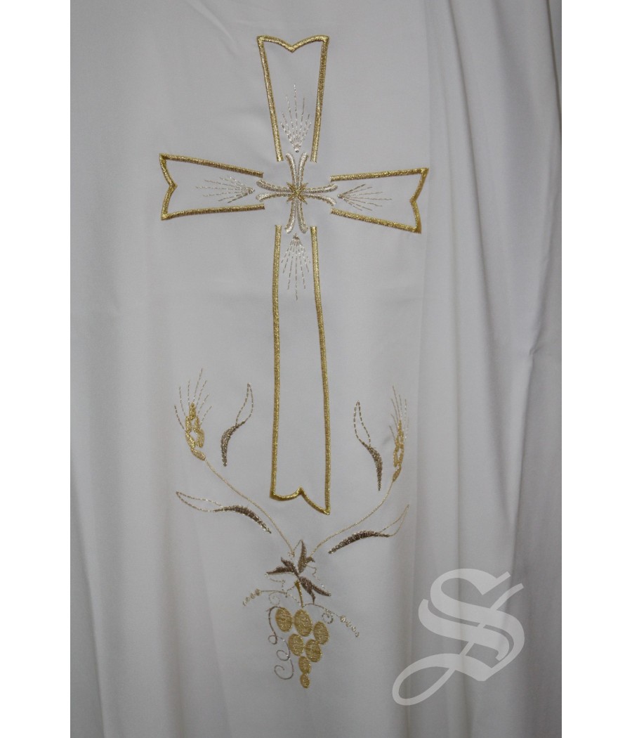 CASULLA BLANCO 100% POLIESTER LIGERO ART. PLB