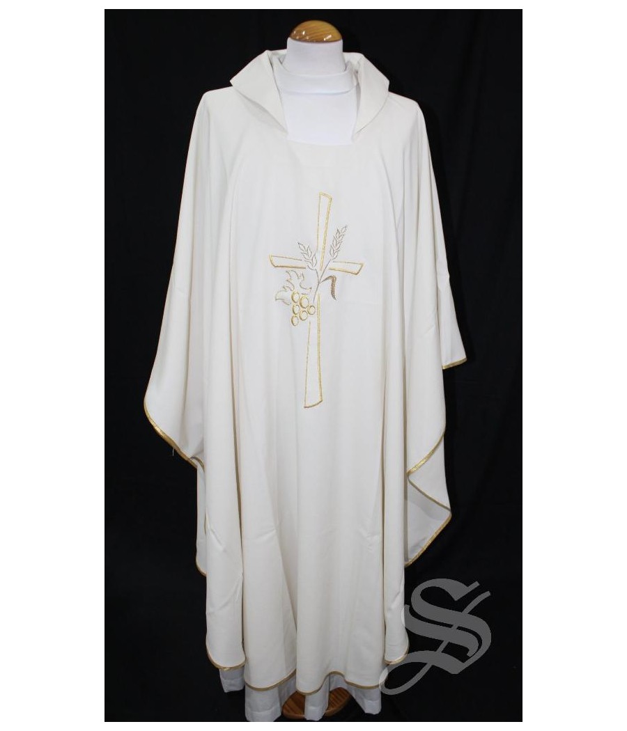 CASULLA BLANCA 100% POLIESTER LIGERO ART. PLE