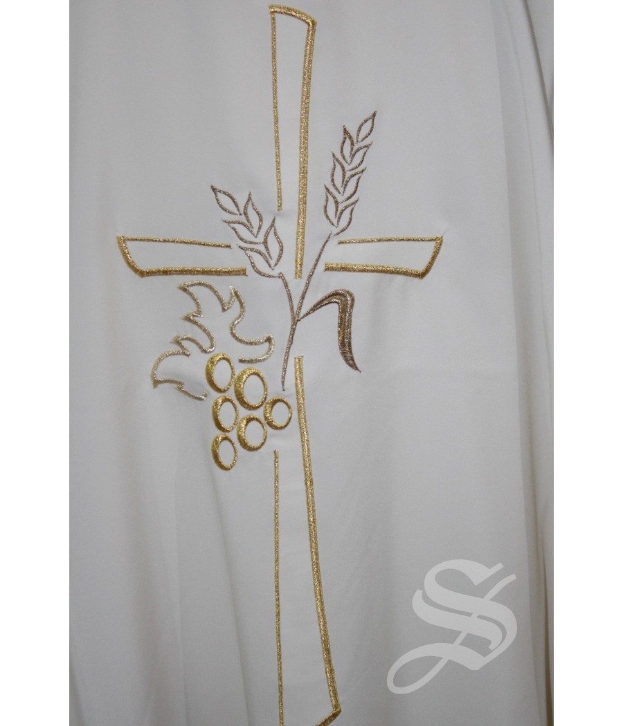 CASULLA BLANCA 100% POLIESTER LIGERO ART. PLE