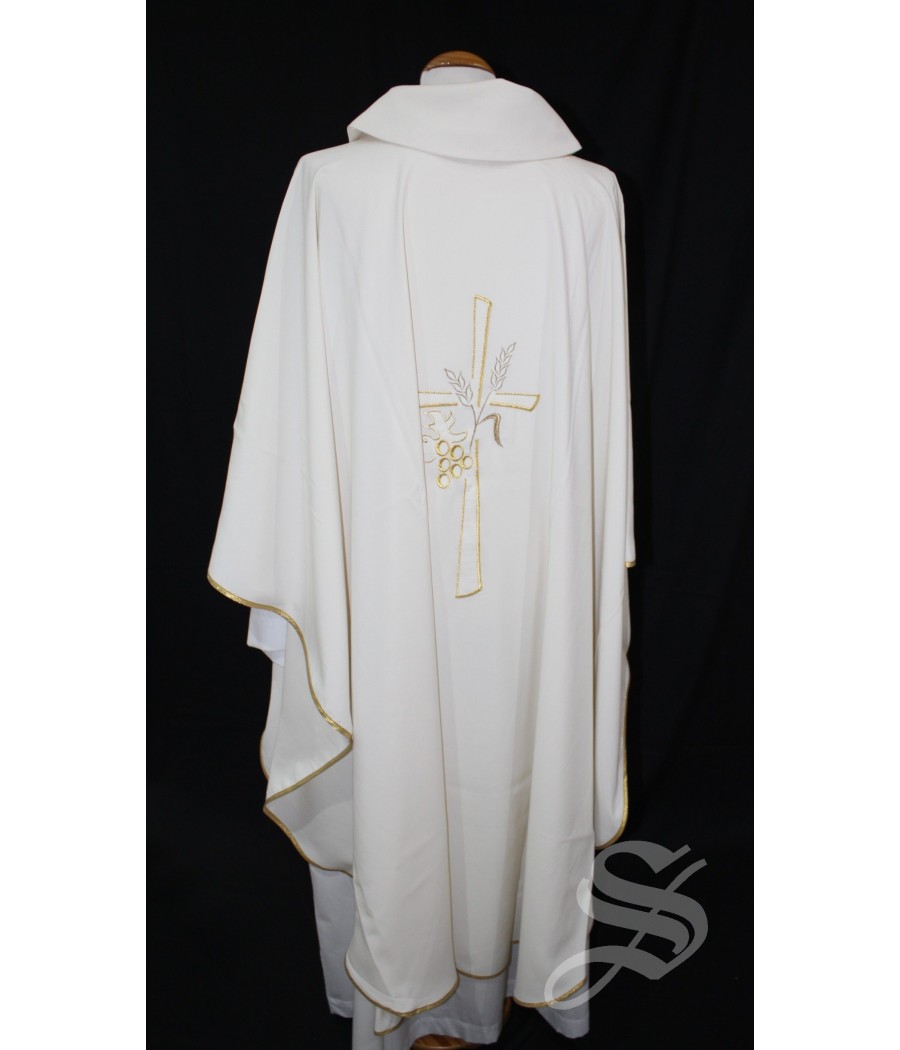CASULLA BLANCA 100% POLIESTER LIGERO ART. PLE