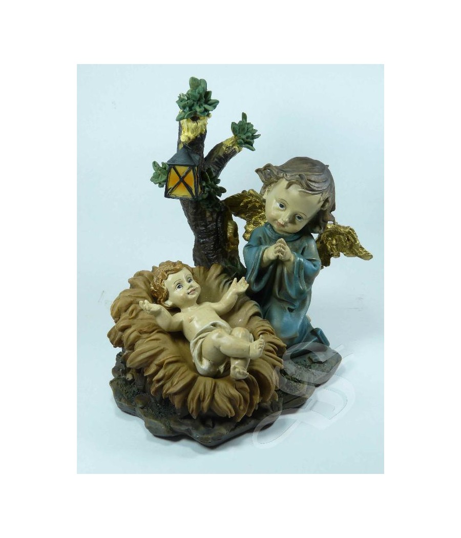 ANGEL CON NIÑO JESUS 16 CM.