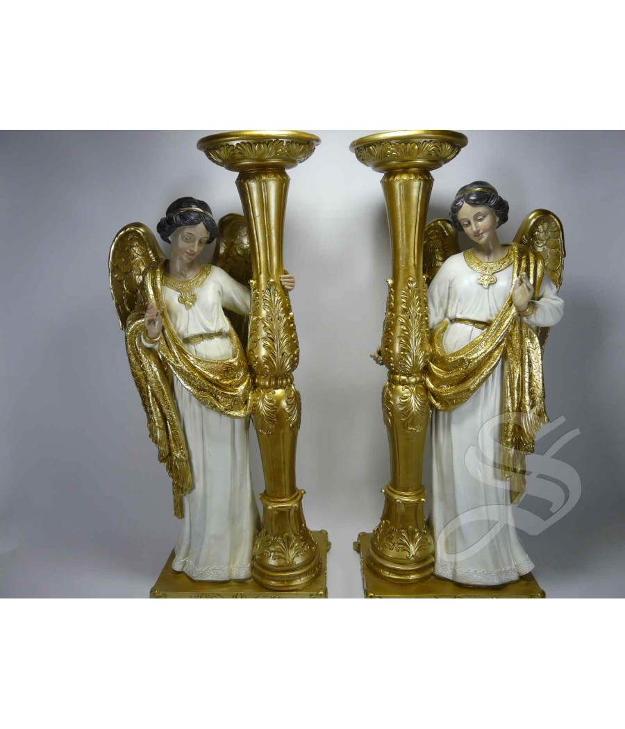 CANDELABRO ANGEL DE PIE 49 CM. 2 MODELOS