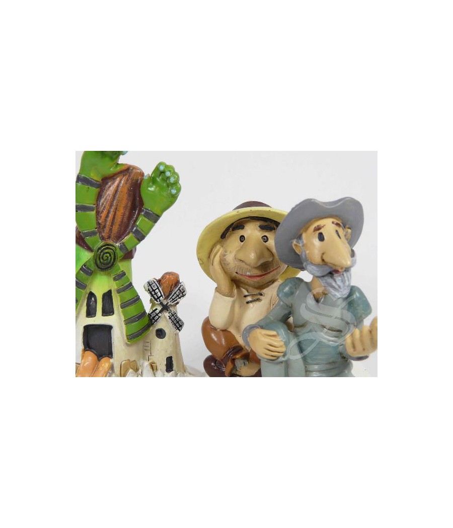 FIGURA QUIJOTE Y SANCHO CON MOLINO MOLINO INFANTIL