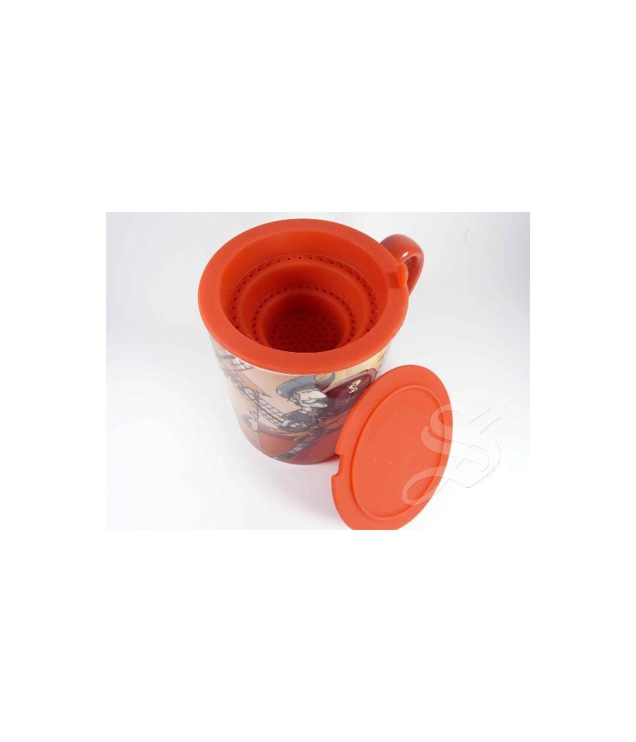 MUG QUIJOTE FILTRO TAPA SILICONA