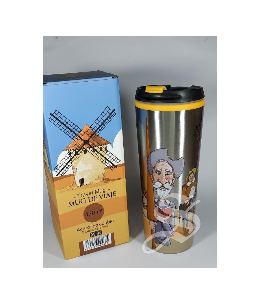 MUG VIAJE ACERO INOXIDABLE QUIJOTE
