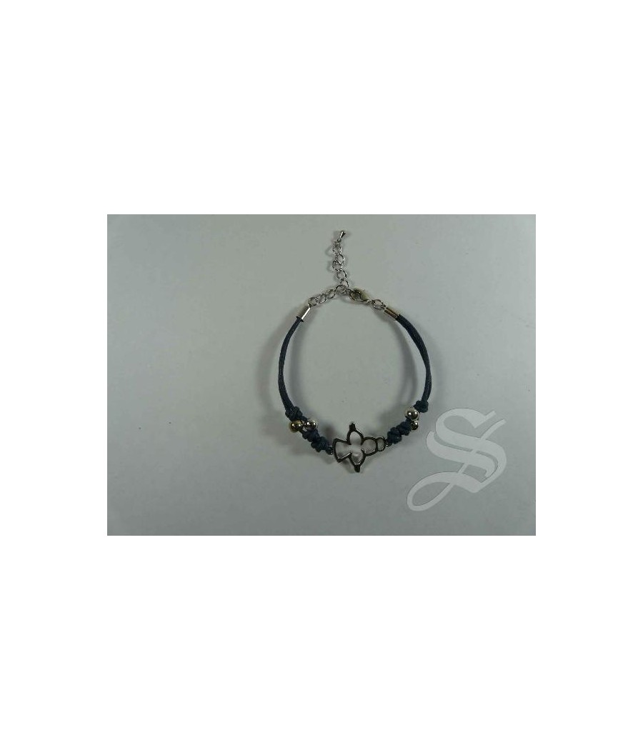 PULSERA CUERDA ANGEL PLATEADO