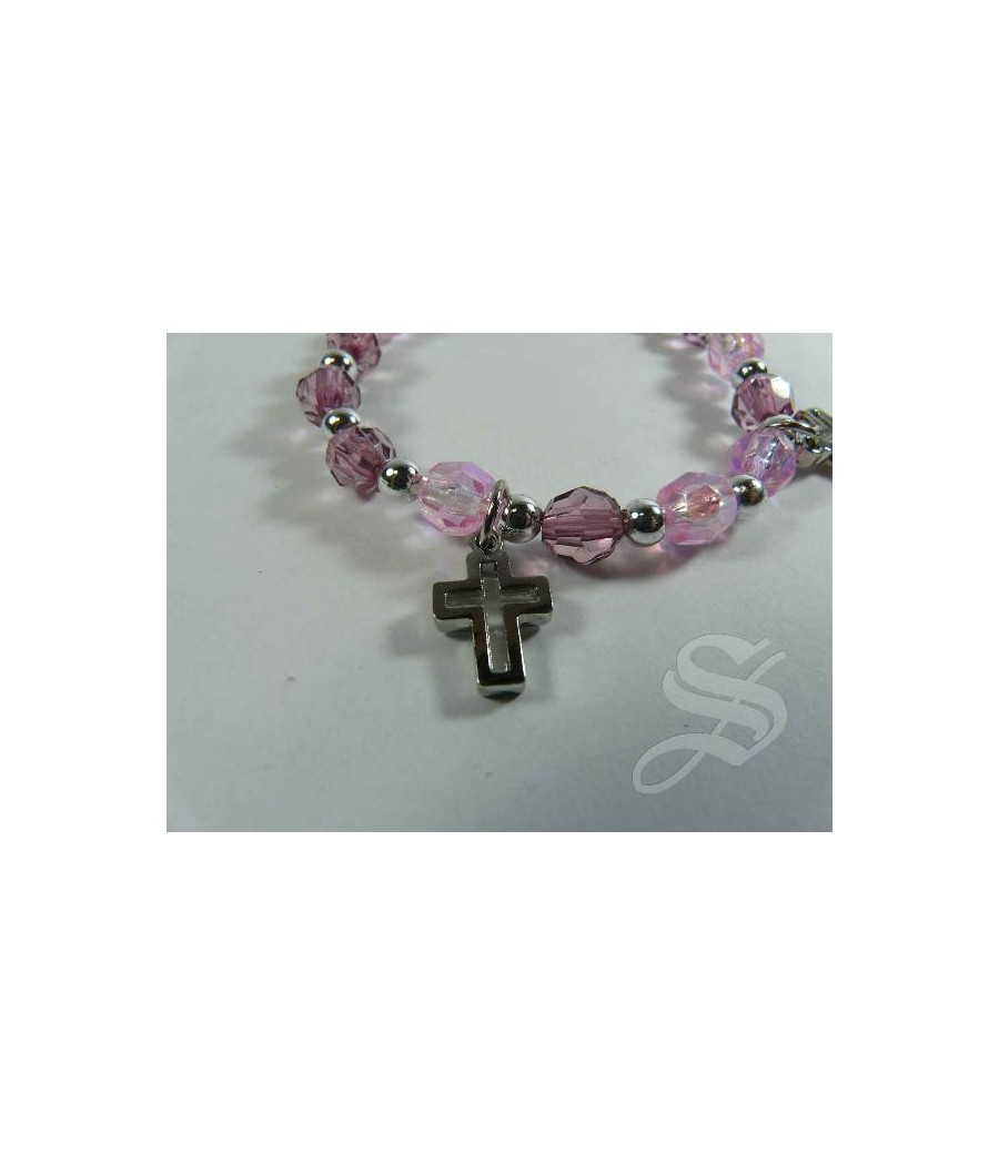 PULSERA PIEDRAS + 3 CRUCES