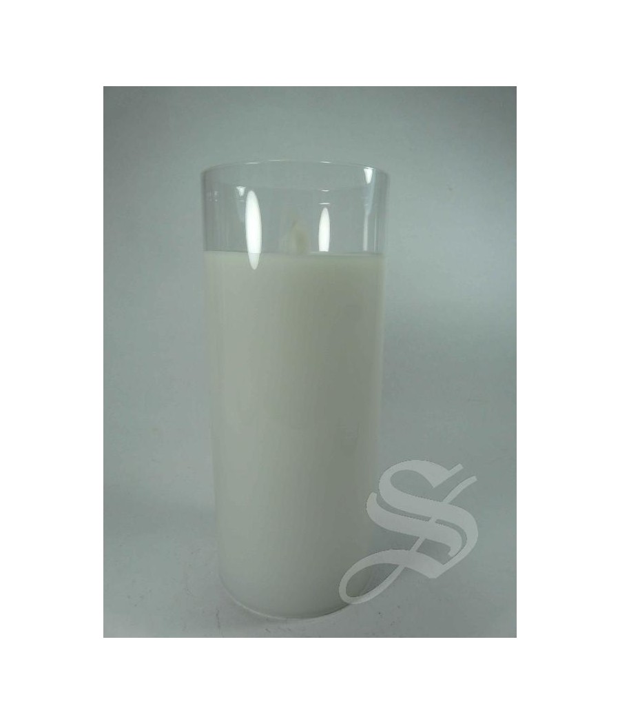 VELA ELECTRICA CON LED EN CRISTAL 7*17 CM