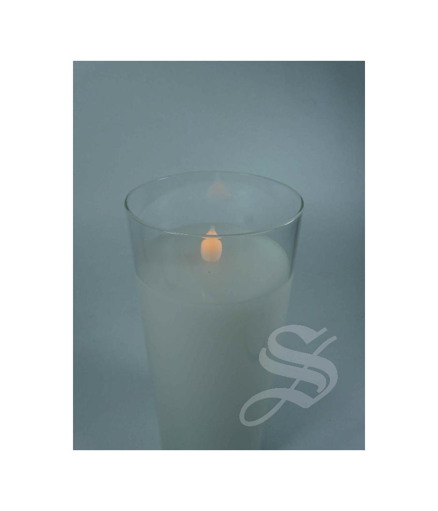 VELA ELECTRICA CON LED EN CRISTAL 7*17 CM