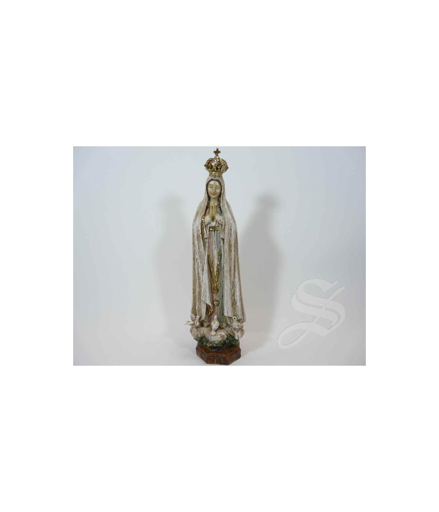 VIRGEN DE FATIMA 21CM. MADERA