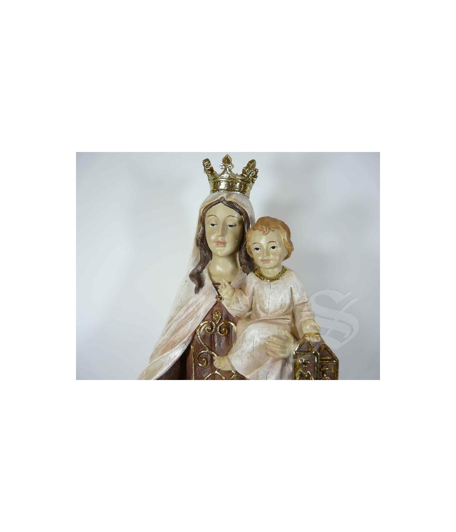 VIRGEN DEL CARMEN MADERA VIEJA 40 CM.