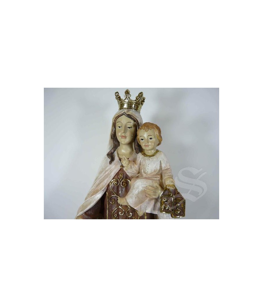 VIRGEN DEL CARMEN MADERA VIEJA 40 CM.