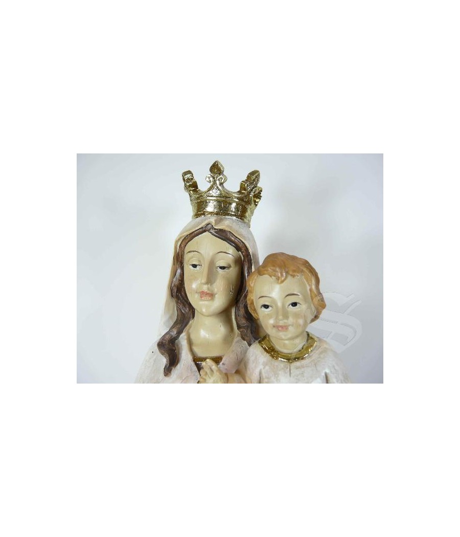 VIRGEN DEL CARMEN MADERA VIEJA 40 CM.