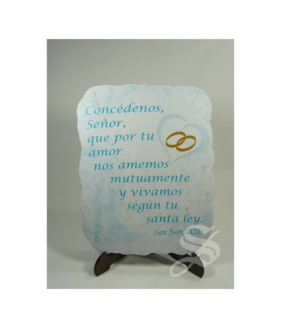 MARCO PIEDRA CONCEDENOS SEÑOR QUE POR....15 X 20CM
