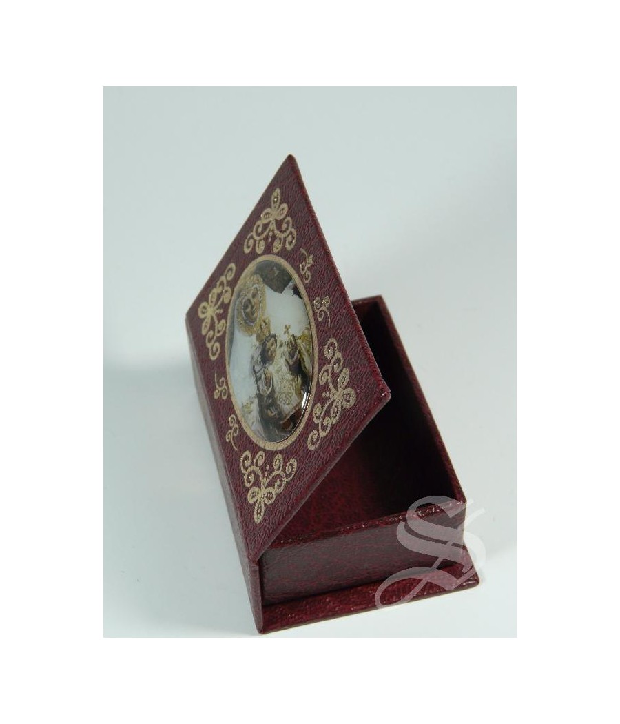 ROSARIERA FORMA LIBRO GRANATE VIRGEN DEL PRADO 7 * 5