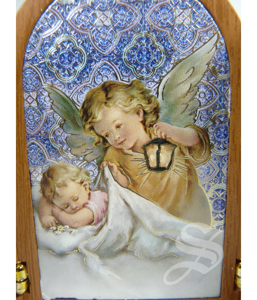 TRIPTICO ANGEL GUARDA DETALLES DORADOS