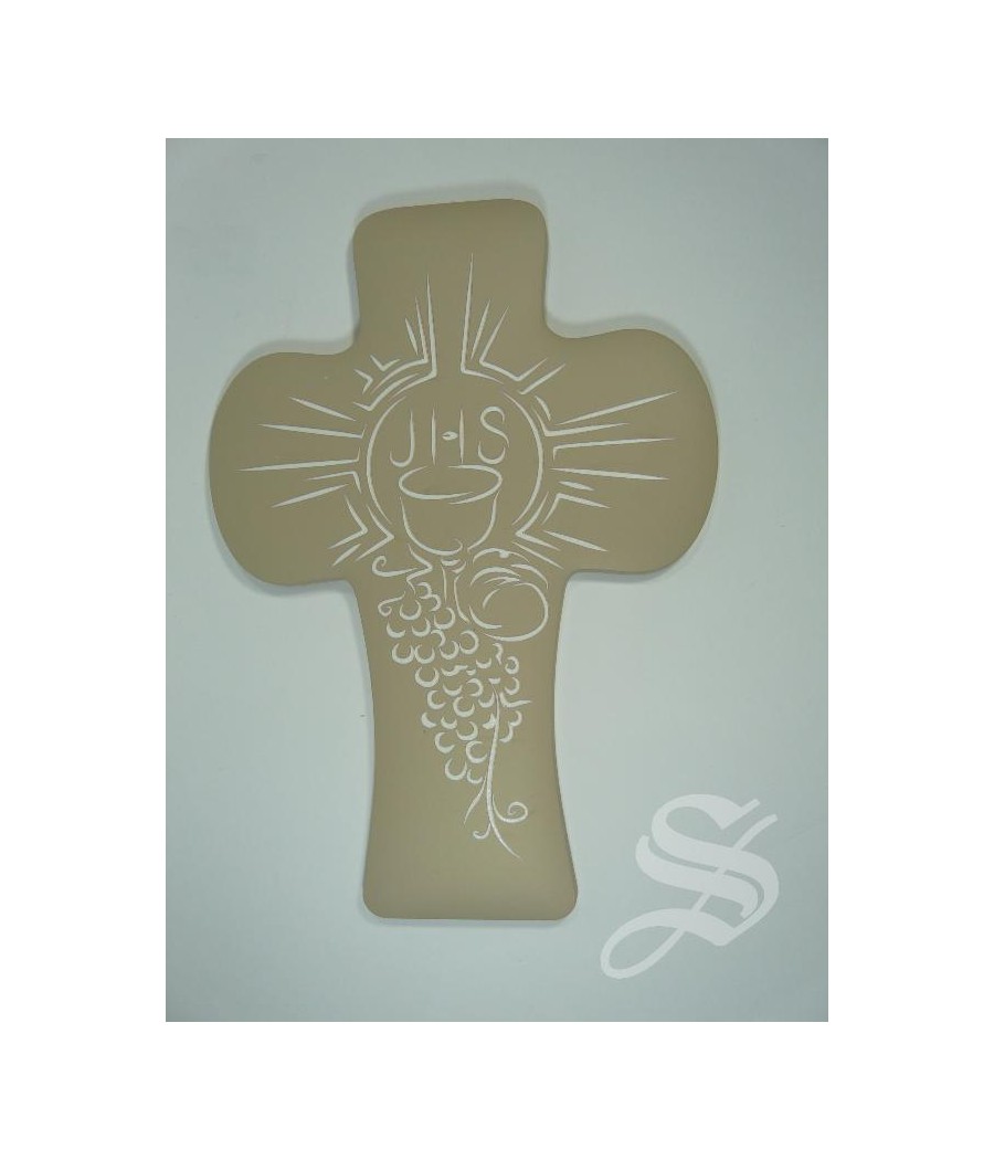 8027846134265CRUZ POLIMERO  COMUNION  ACABADO MATE 12*18 CM