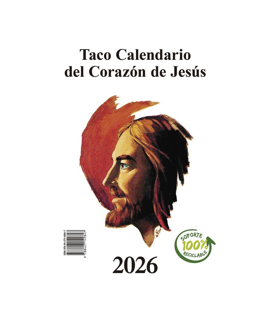 TACO 2026 CALENDARIO GRANDE CORAZON DE JESUS