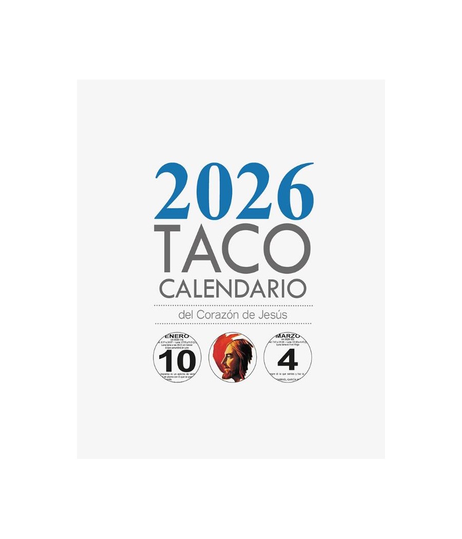 TACO 2026 CALENDARIO MESA CORAZON DE JESUS