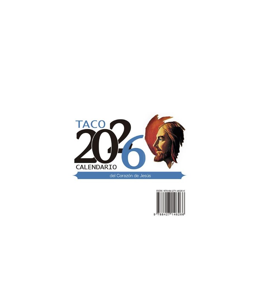 TACO 2026 CALENDARIO NOTAS SIN SOPORTE CORAZON DE JESUS