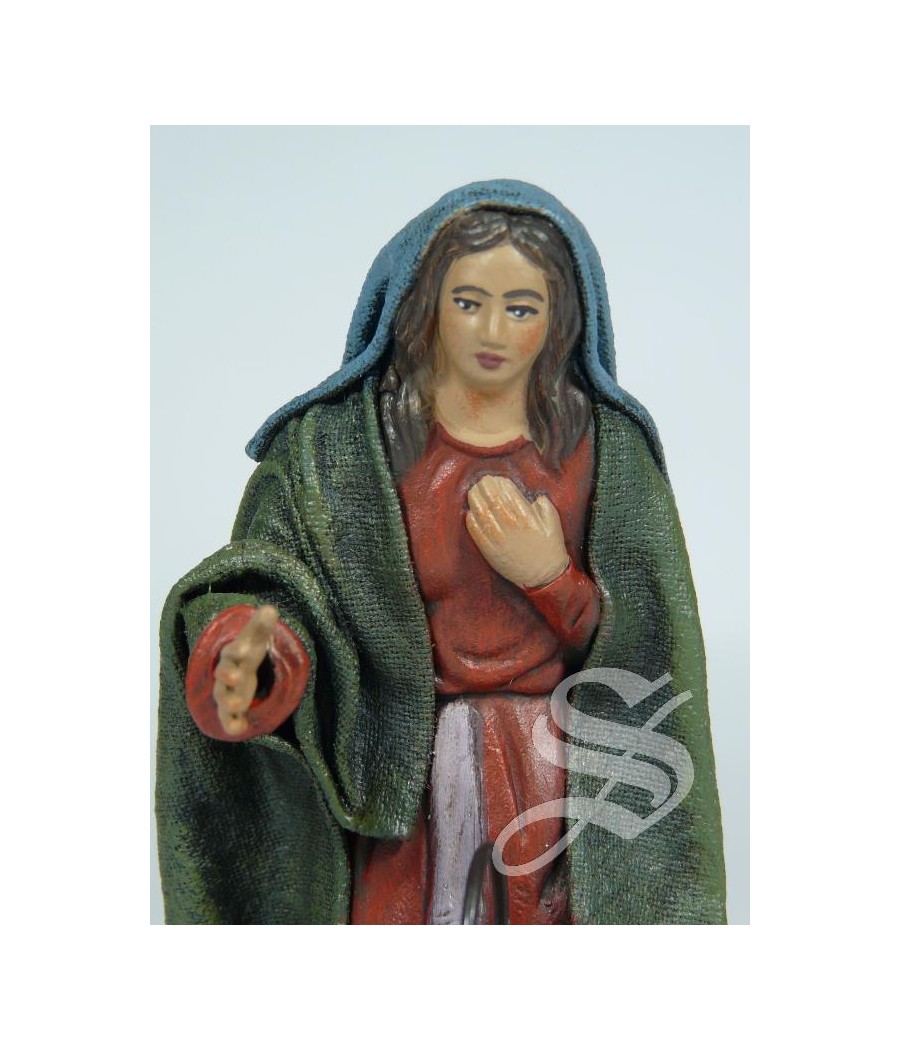 PASTORA ADORANDO CON CESTA 10 CM.