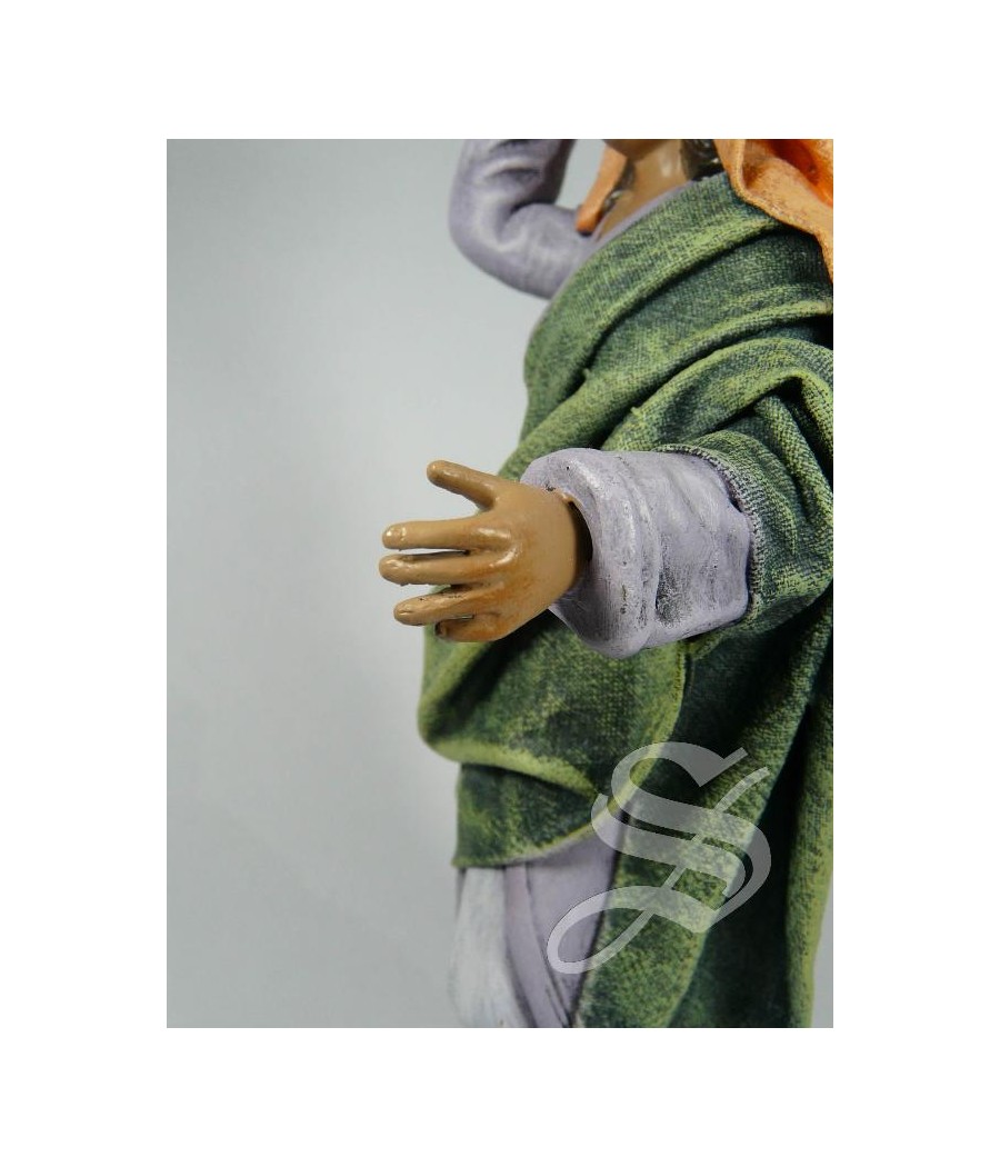 PASTORA CON TABLA DE PAN 21 CM. BARRO LI