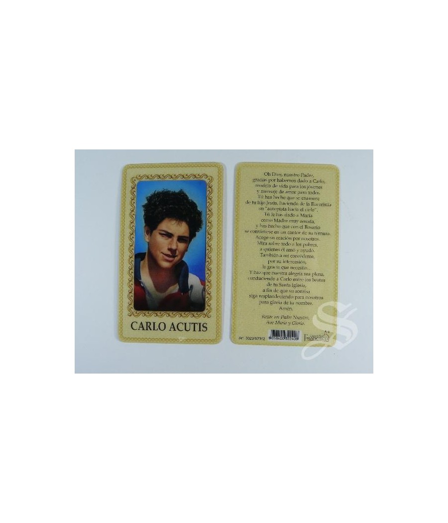 ESTAMPA CARLOS ACUTIS PLASTIFICADA 6 X10.5 CM