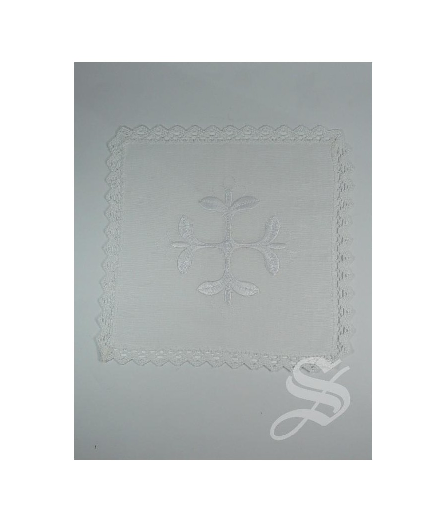 PALIA CRUZ HOJAS MIXTO LINO 17 * 17 BORDADO 3