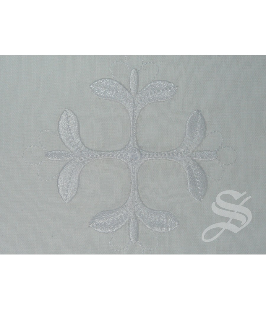 PALIA CRUZ HOJAS MIXTO LINO 17 * 17 BORDADO 3