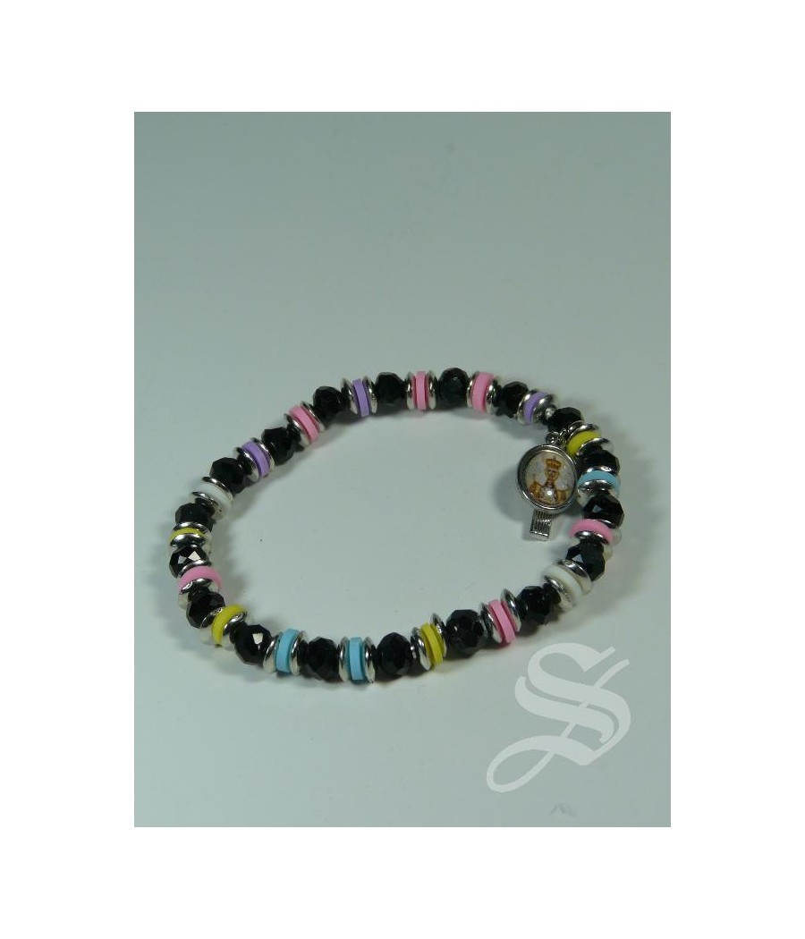 PULSERA COLORES CON CRUZ STRASS