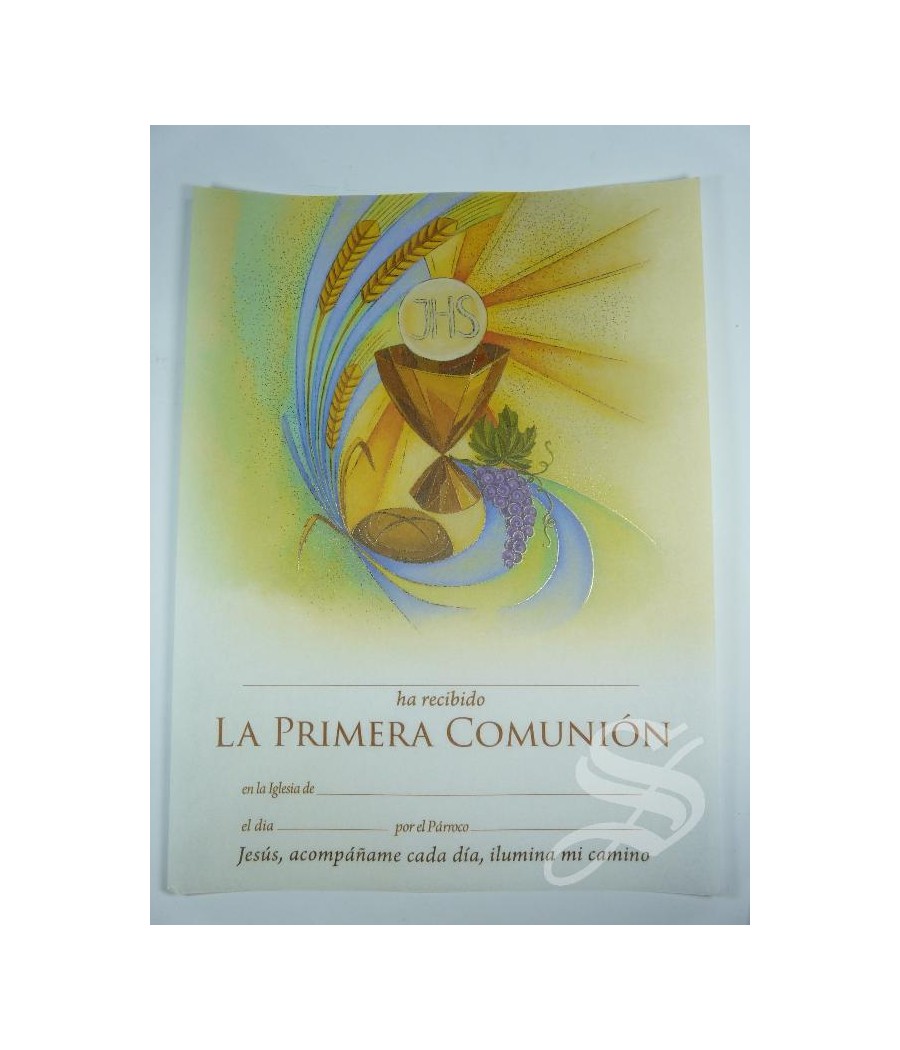 RECORDATORIO COMUNION PERGAMINO 18 X 24