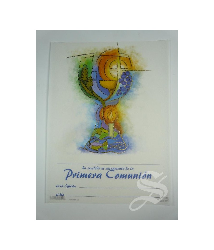 RECORDATORIO COMUNION PERGAMINO 18 X 24
